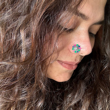 Multi Bloomed Flower Nose Pin